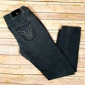 Celebrity Pink Jean 11 Dark Wash Skinny Rhinestone